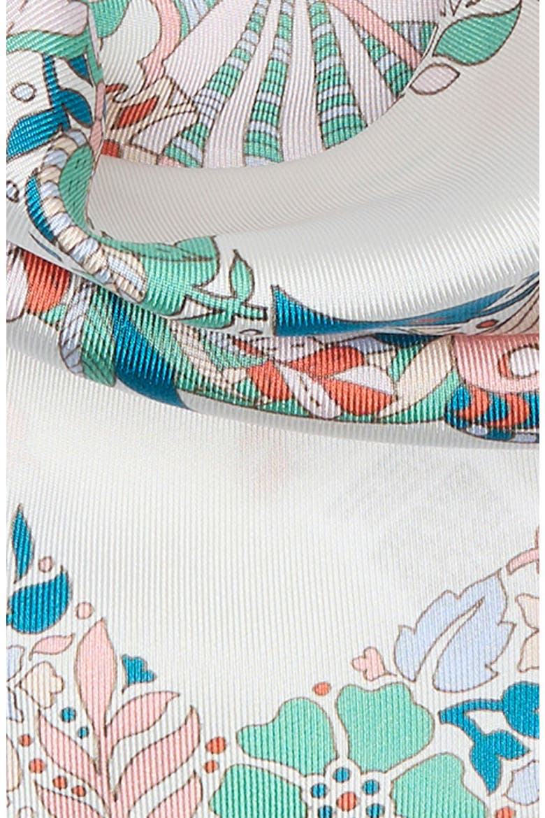 Foret Silk Square Scarf, Alternate, color, RAINBOW/ WHITE MULTI