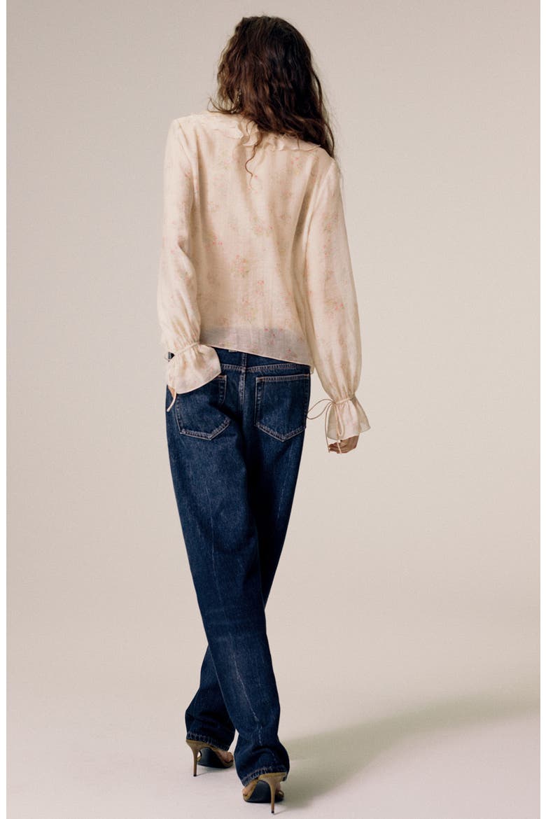 Floral Ruffled Blouse, Alternate, color, PASTEL PINK