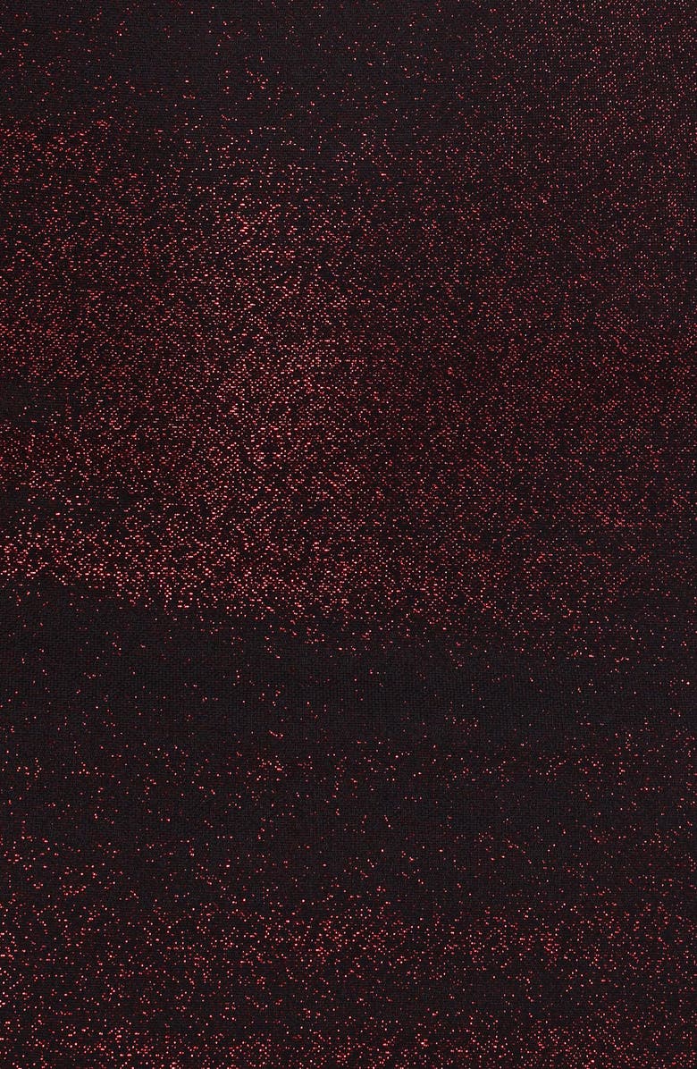 Petal & Pup Charles Body-Con Midi Metallic Dress, Alternate, color, Burgundy