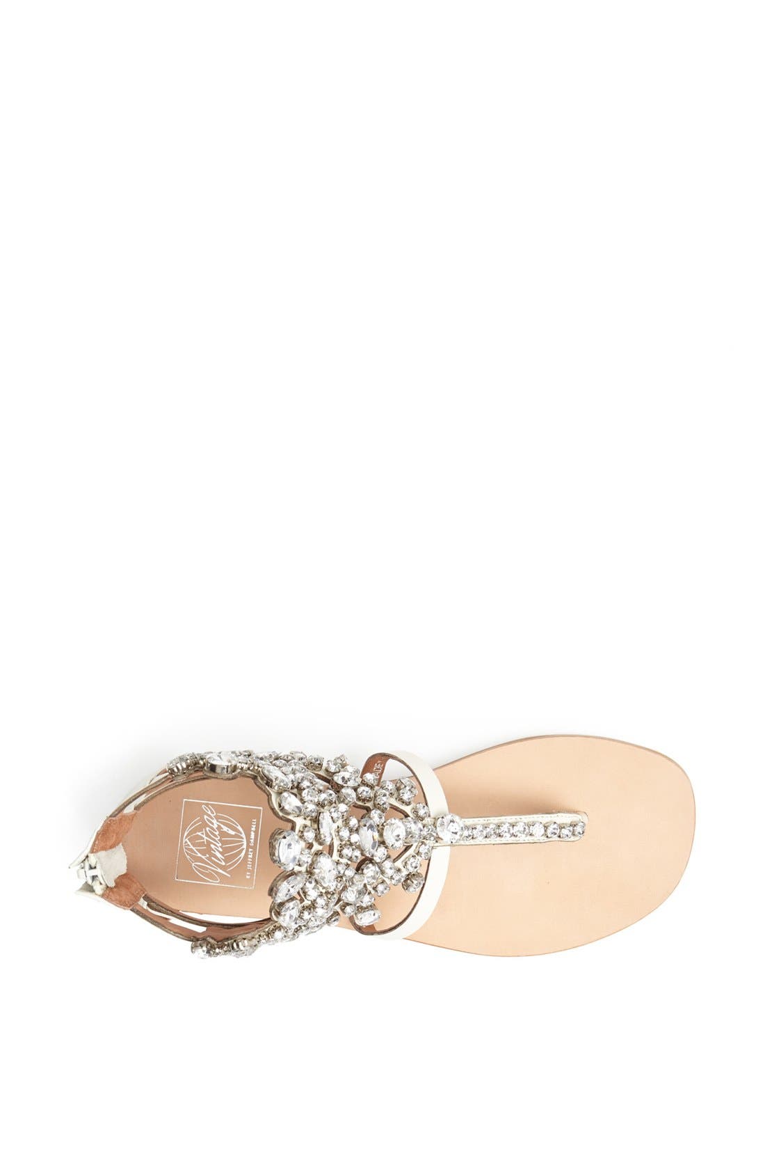 'Prizzy' Sandal, Alternate, color, WHITE CLEAR