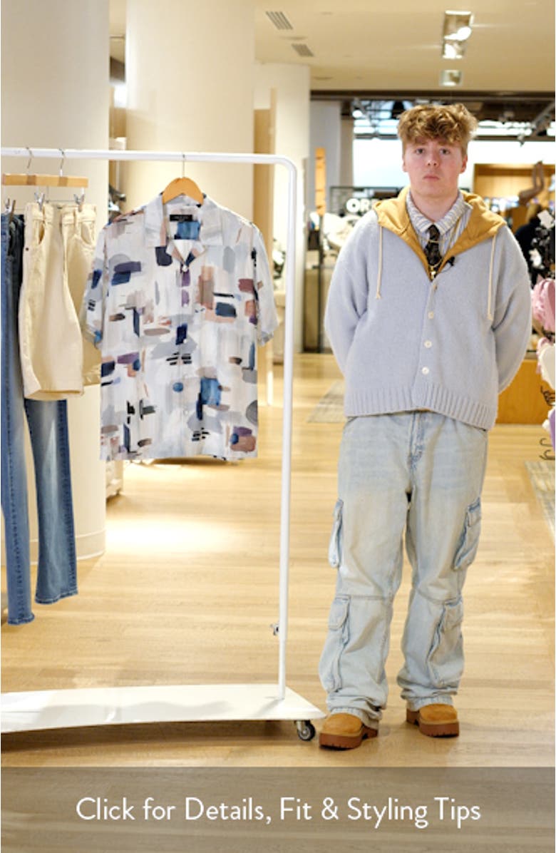 Avery Abstract Print Camp Shirt, sales video thumbnail