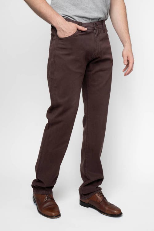 Jack Of Spades Jack Fit Five Pocket Pants In Brushed Burgundy