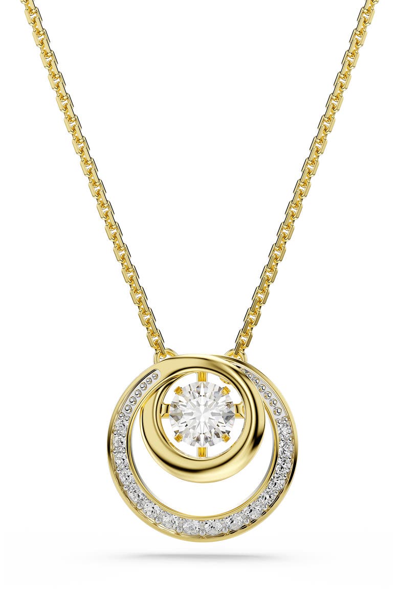 Hyperbola Pendant Necklace, Main, color, WHITE/ GOLD