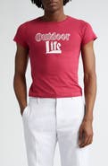 STOCKHOLM SURFBOARD CLUB Outdoor Rhinestone Organic Cotton Fitted T-Shirt