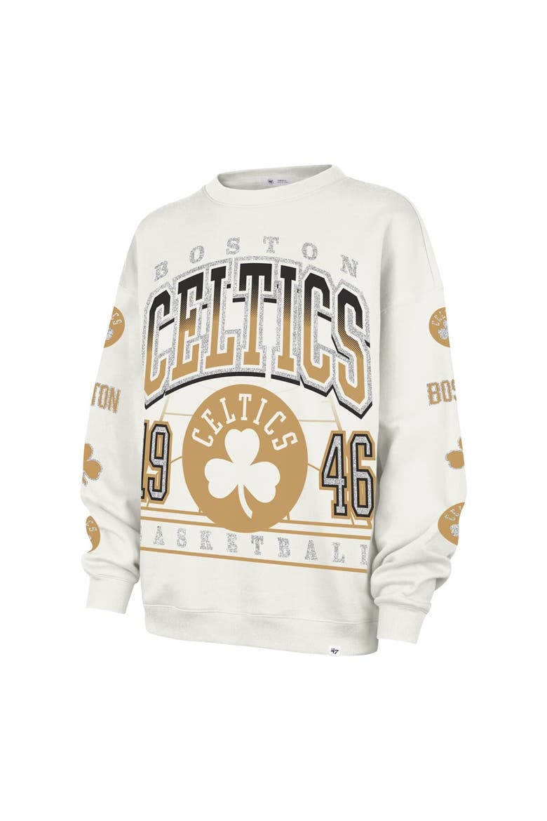 Women's '47  Natural Boston Celtics 2025/26 City Edition Go Big Oversized Sweatshirt, Alternate, color, Natural