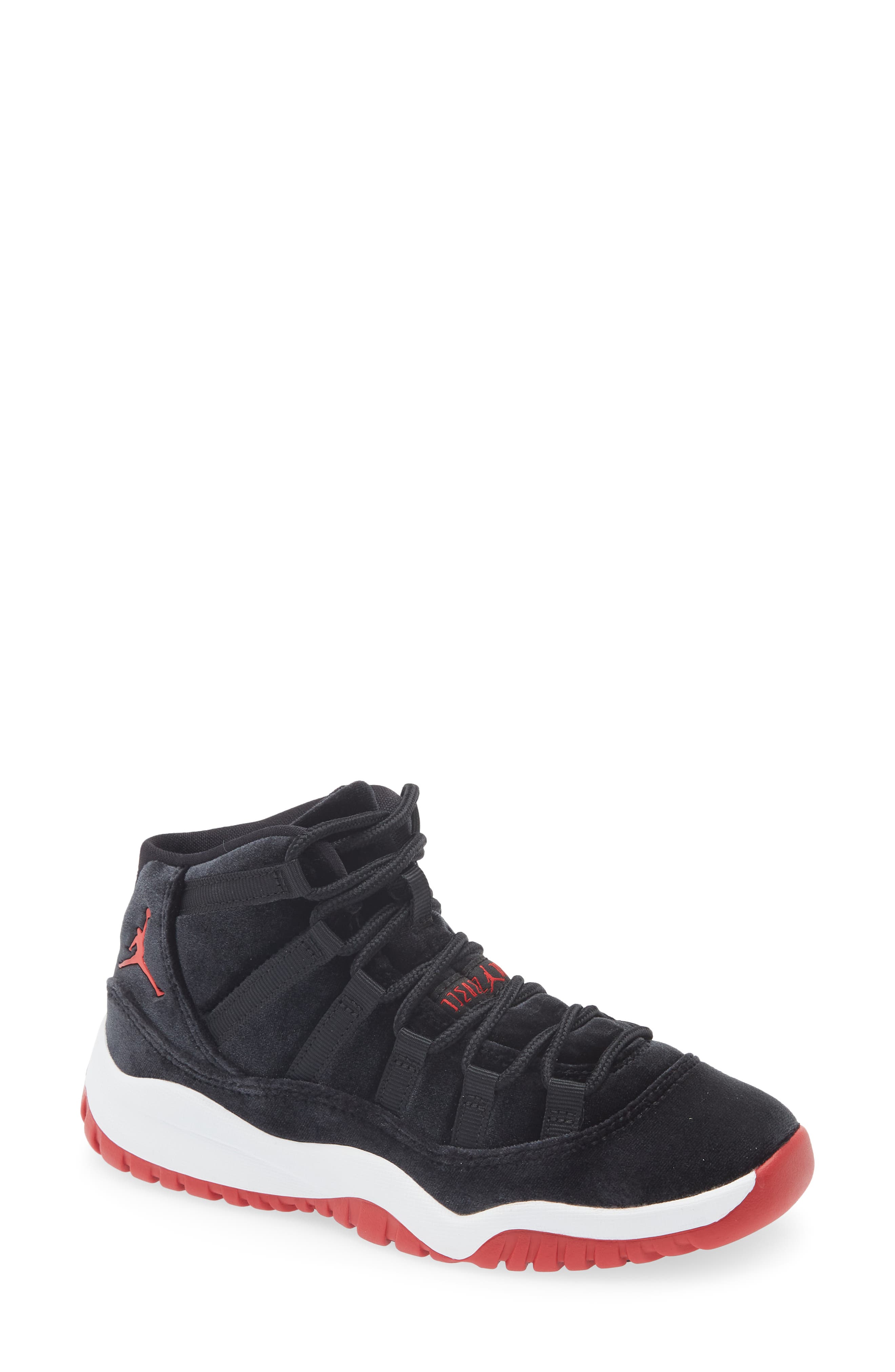 Jordan Kids' Jordan 11 Retro Low Sneaker, Main, color, Black/ Gym Red/ White