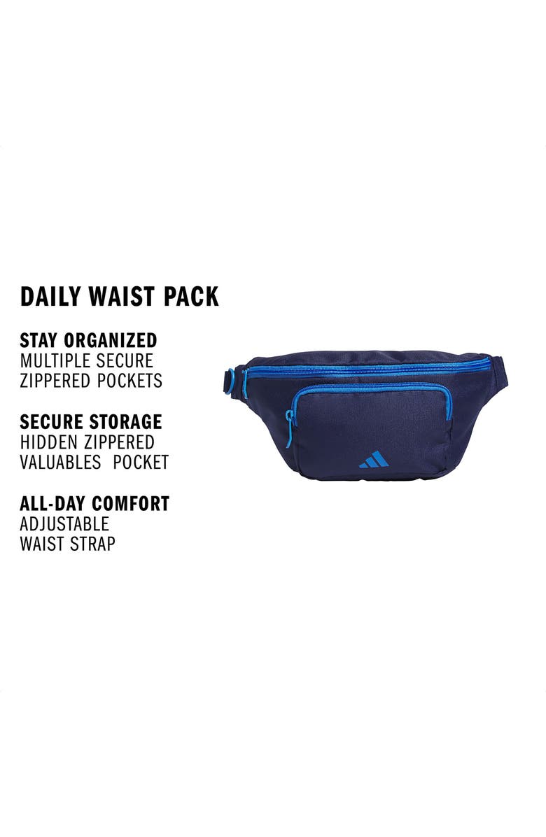 adidas Daily Waist Pack, Alternate, color, Dark Blue/Ray Blue