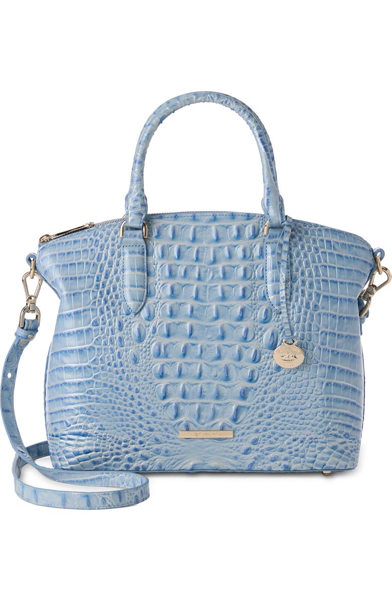 Brahmin Duxbury Croc Embossed Leather Satchel, Alternate, color,