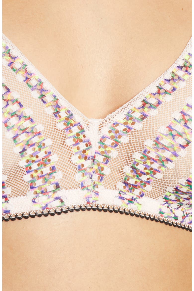 Stripe Lace Triangle Bralette, Alternate, color, NYMPHS THIGH