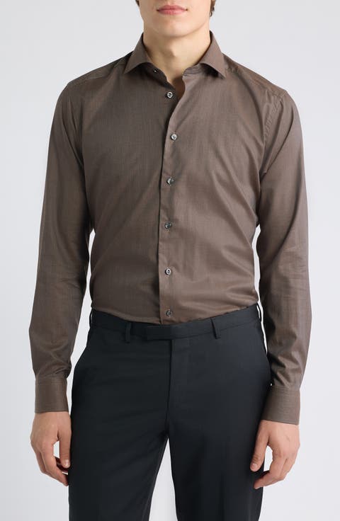Slim Fit Cotton Dress Shirt
