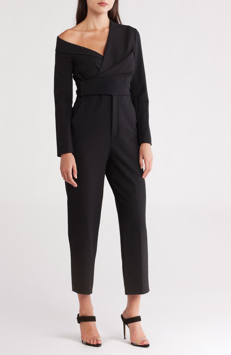 A.L.C. Skyla One Shoulder Blazer Jumpsuit, Main, color, Black