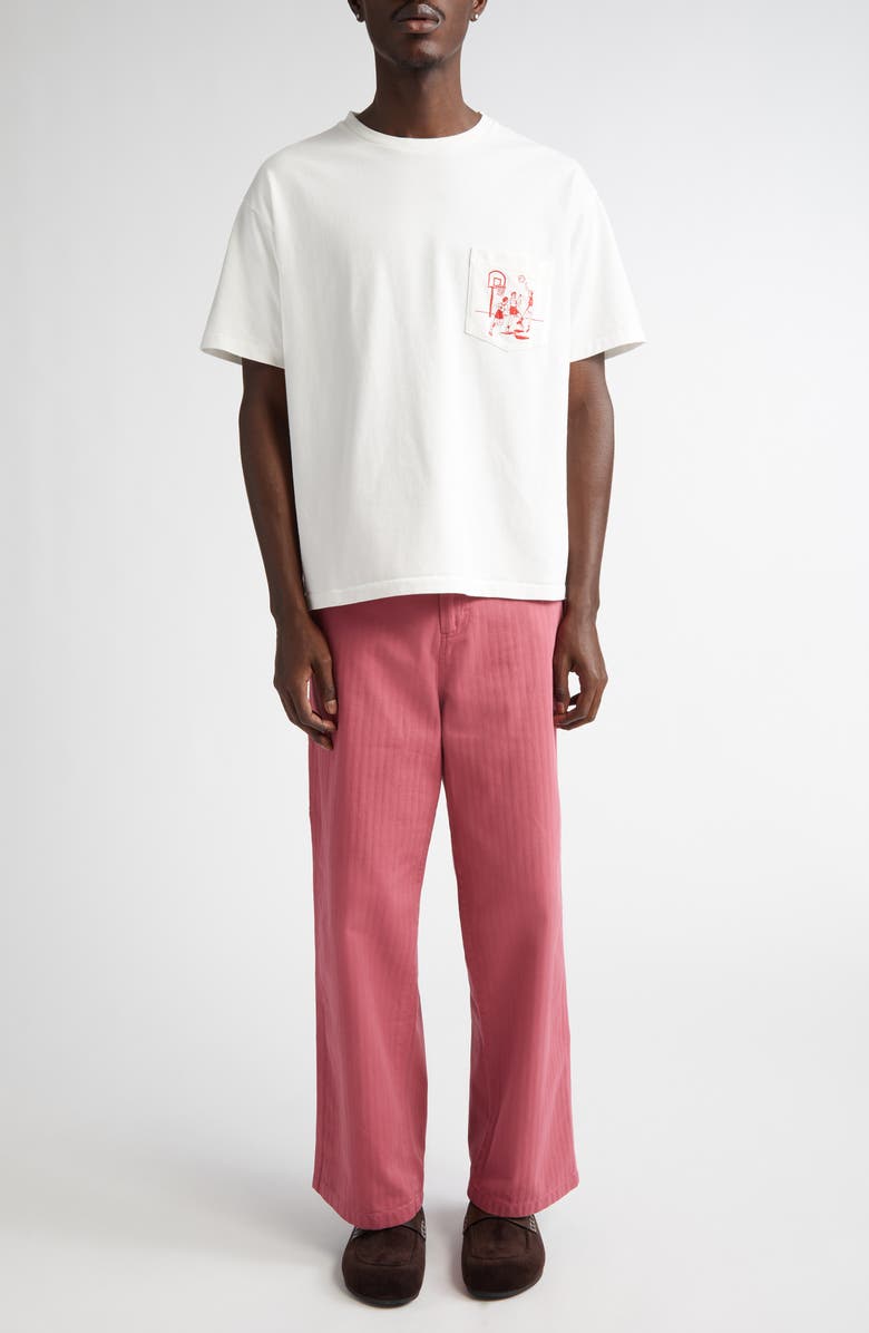 Bode Embroidered Hoop Pocket T-Shirt, Alternate, color,