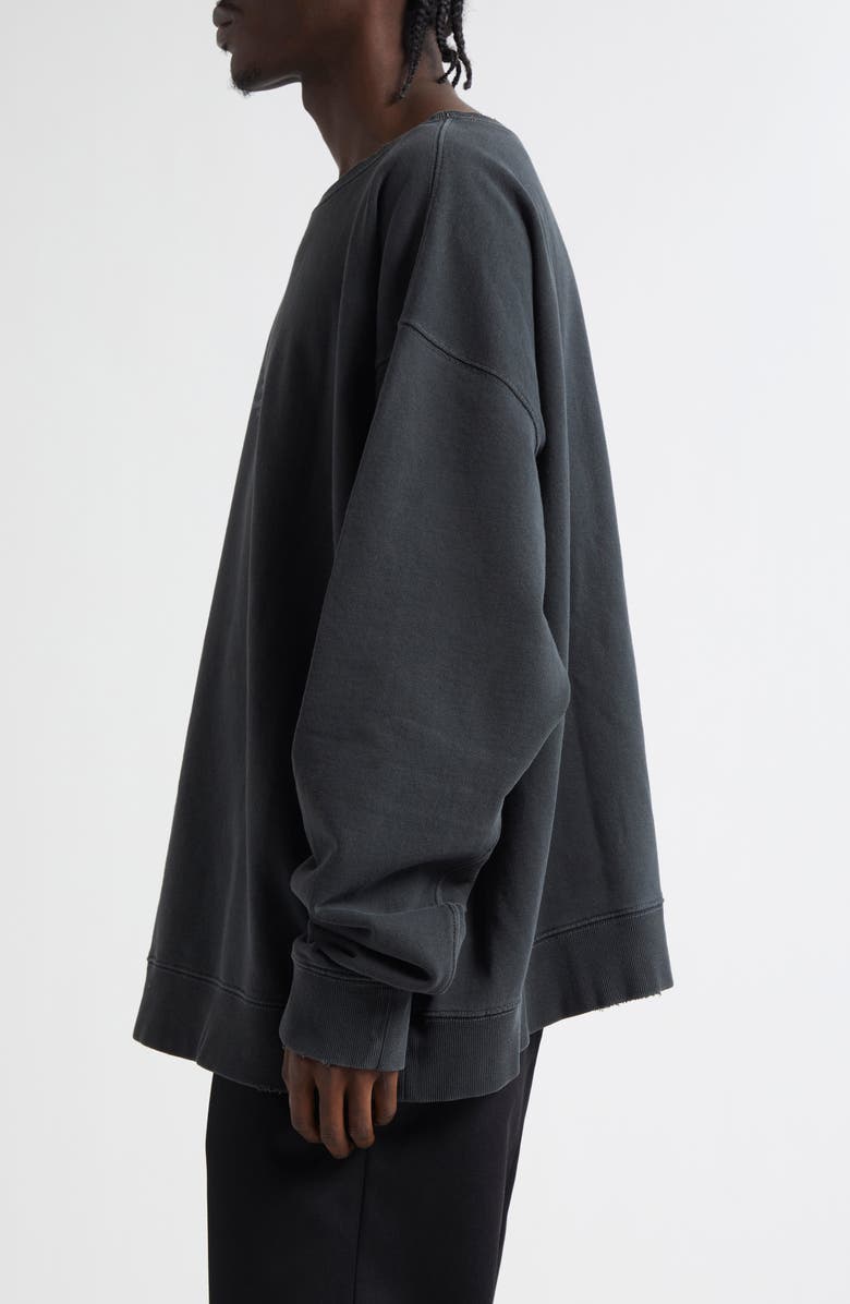 Maison Margiela Numeric Motif Cotton Jersey Graphic Sweatshirt, Alternate, color, Washed Black