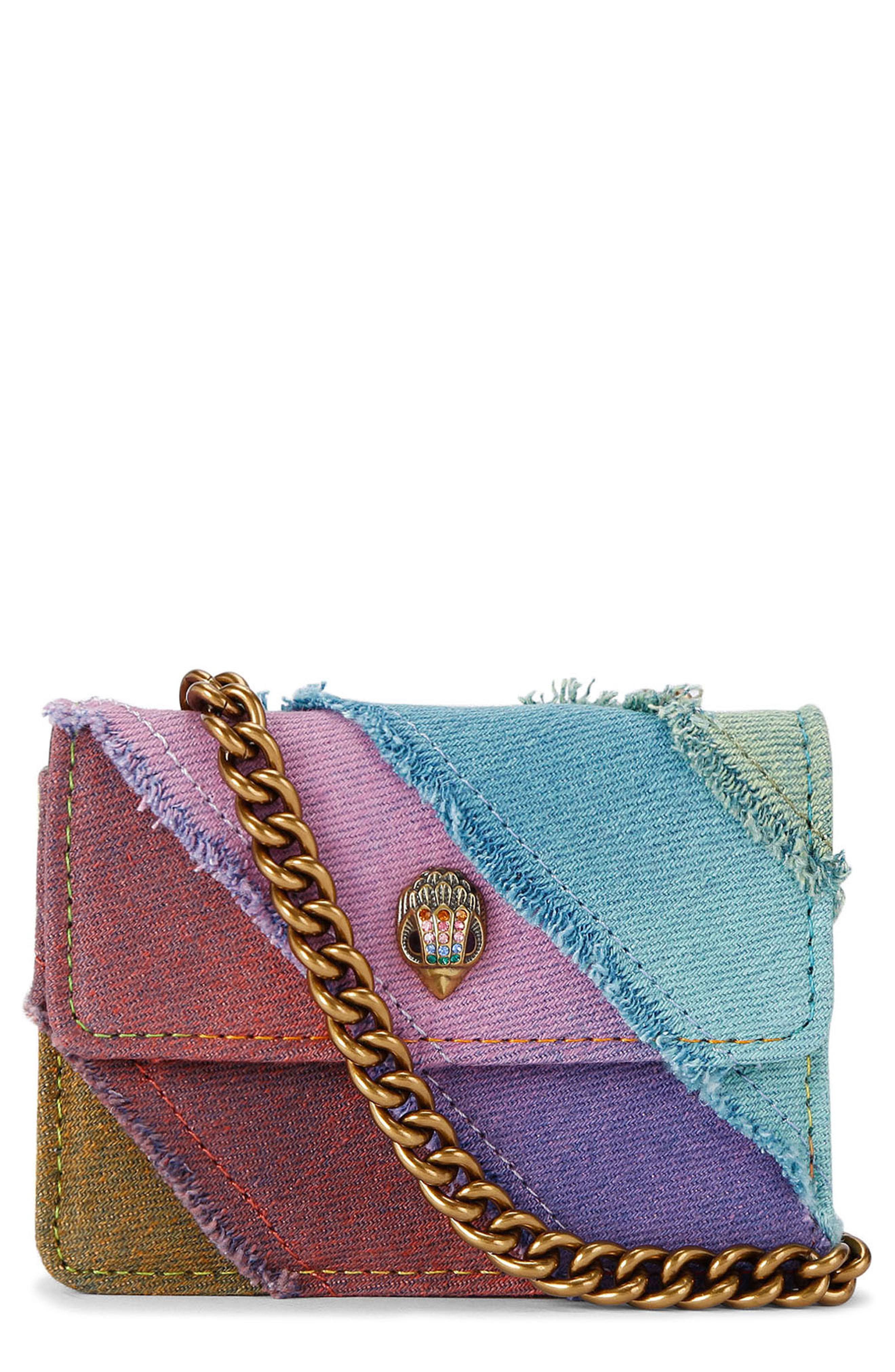 Kurt Geiger London Micro Kensington Denim Crossbody Bag, Main, color, 