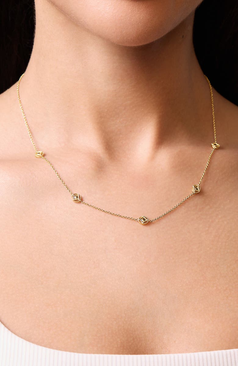 Bony Levy 14K Gold Cutout Station Necklace, Alternate, color, 14K Yellow Gold
