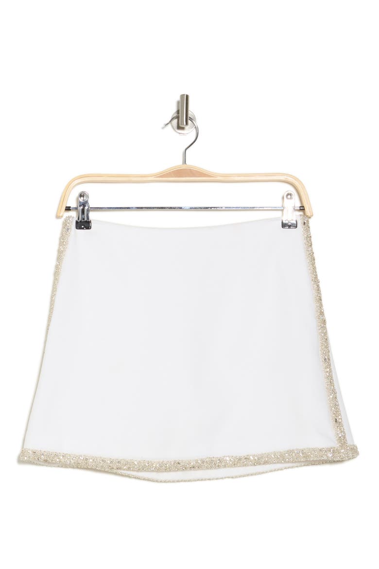 Riley Embellished A-Line Miniskirt, Alternate, color, OFF WHITE
