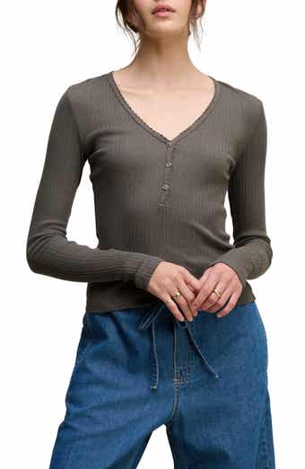 Winona Pointelle Henley Tee
