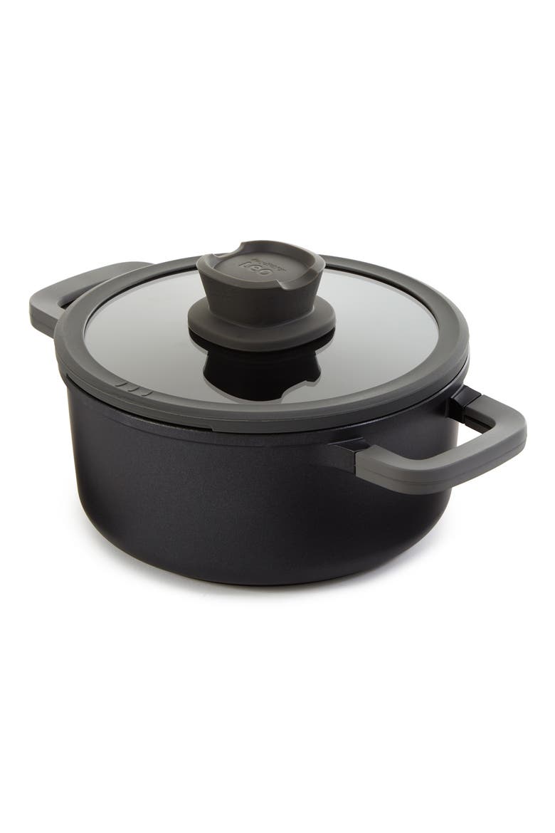 Leo Stone Nonstick 2.9-Quart Covered Casserole Dish, Alternate, color, BLACK