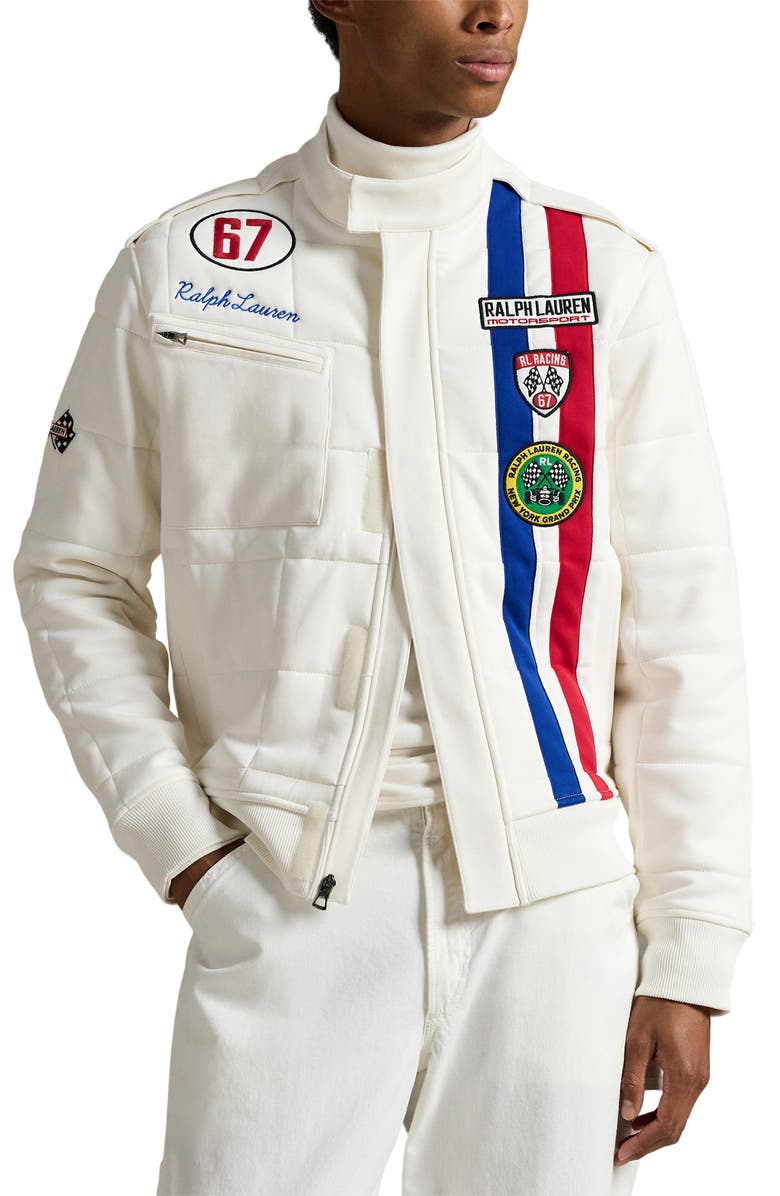 Polo Ralph Lauren Quilted Stretch Double-Knit Track Jacket, Main, color, 