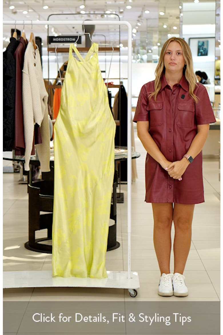 Cowl Back Satin Dress video