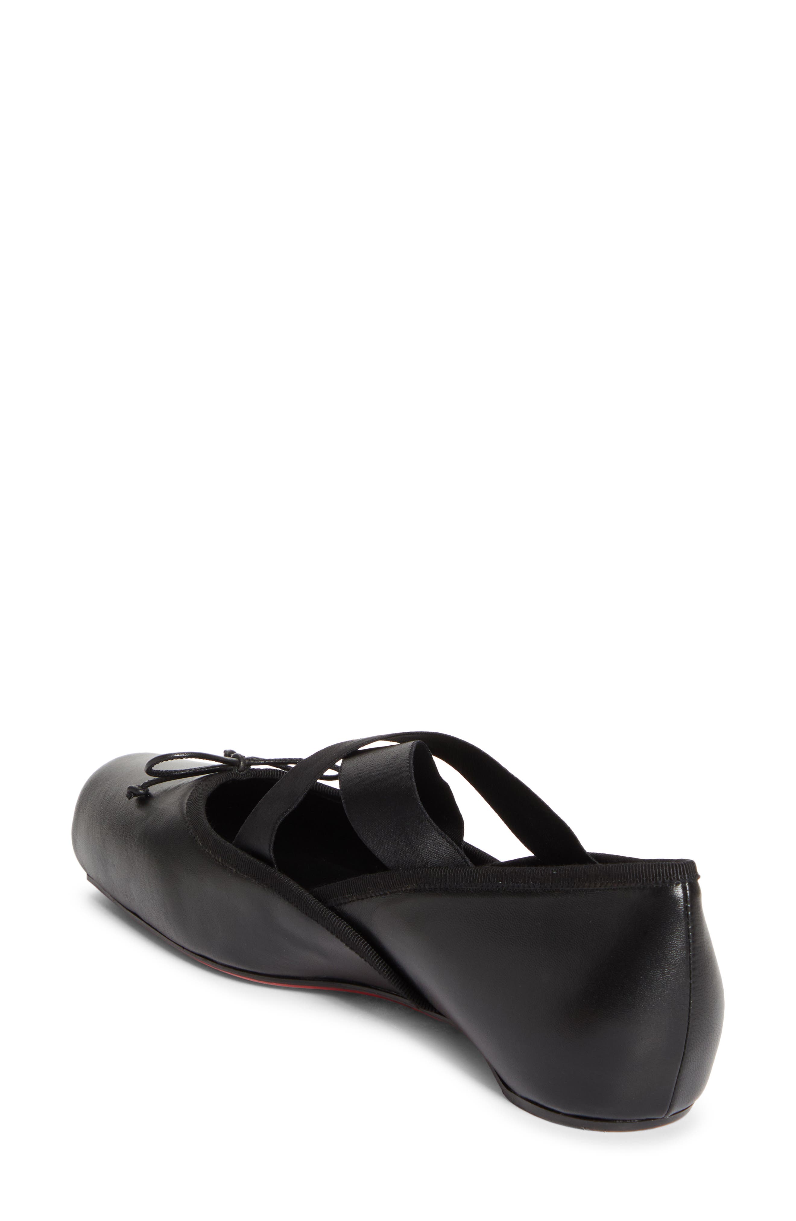 Christian Louboutin Cassiasticina Ballet Flat, Alternate, color, Black/ Black