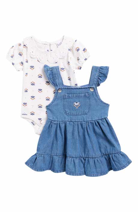 Nicole Miller Kids' Short Sleeve Bodysuit & Jumper Dress Set