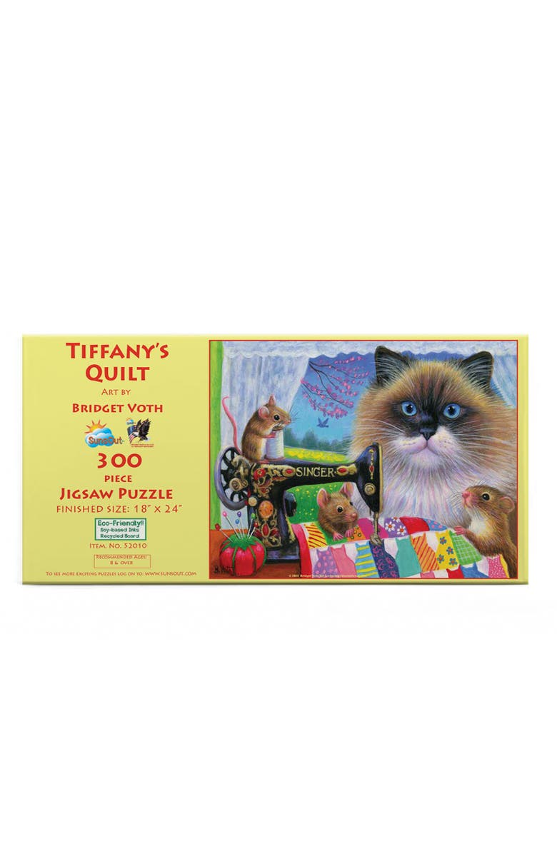 Sunsout Tiffany's Quilt 300 piece Jigsaw Puzzle for Adults, Alternate, color, Multicolor