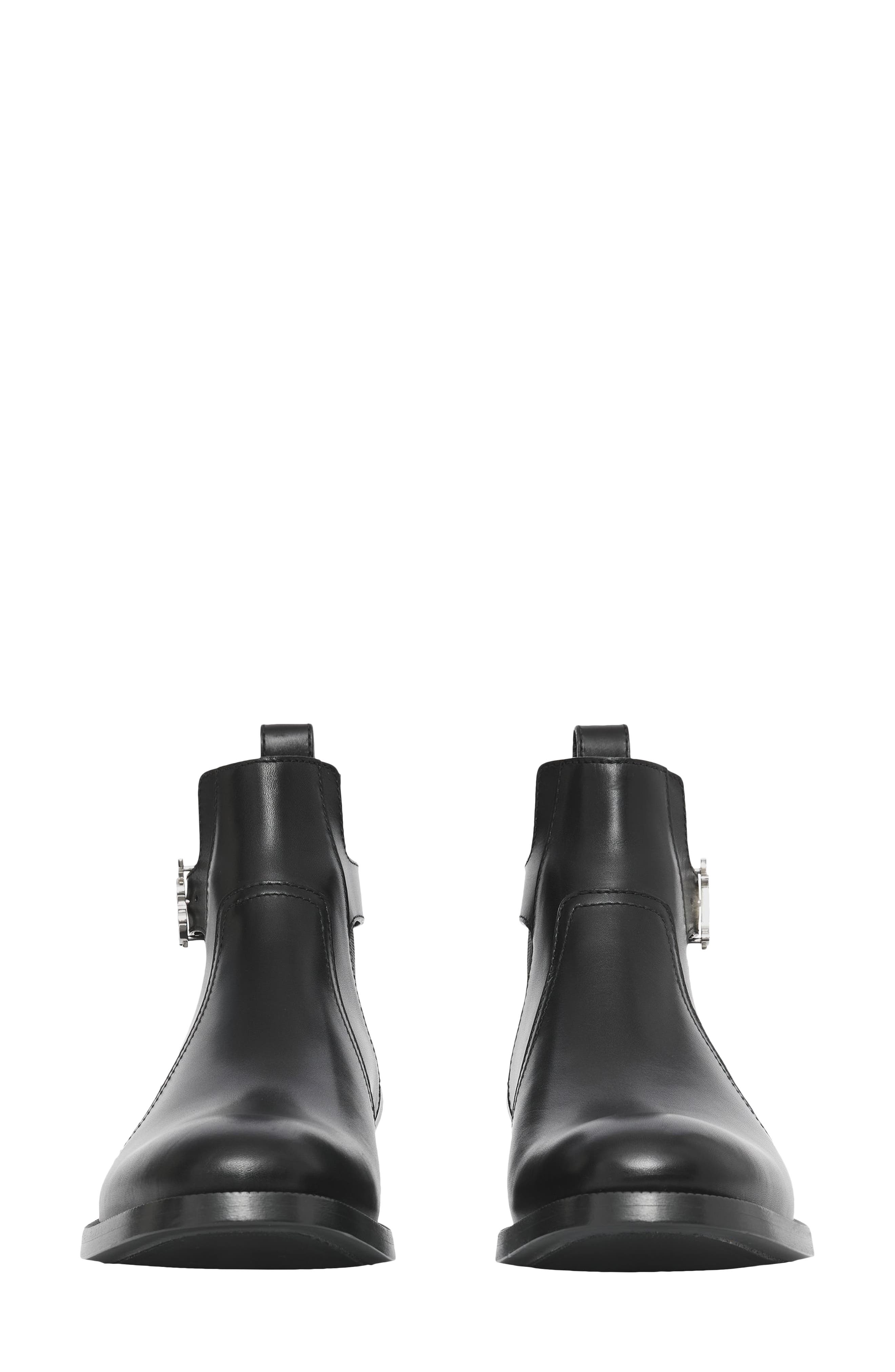 Burberry Luke TB Monogram Buckle Leather Chelsea Boot, Alternate, color, 