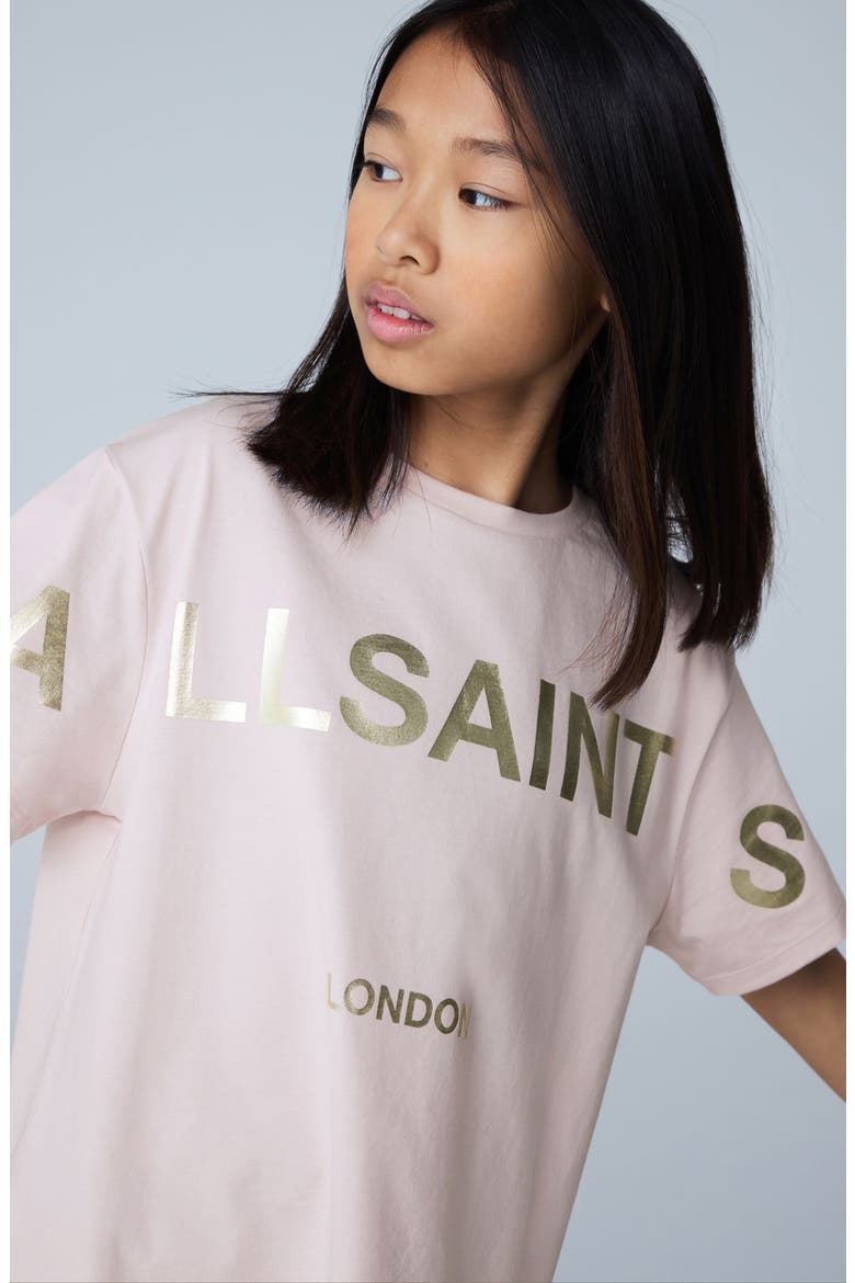 Kids' Metallic Biggie Logo Graphic T-Shirt, Alternate, color, PINK