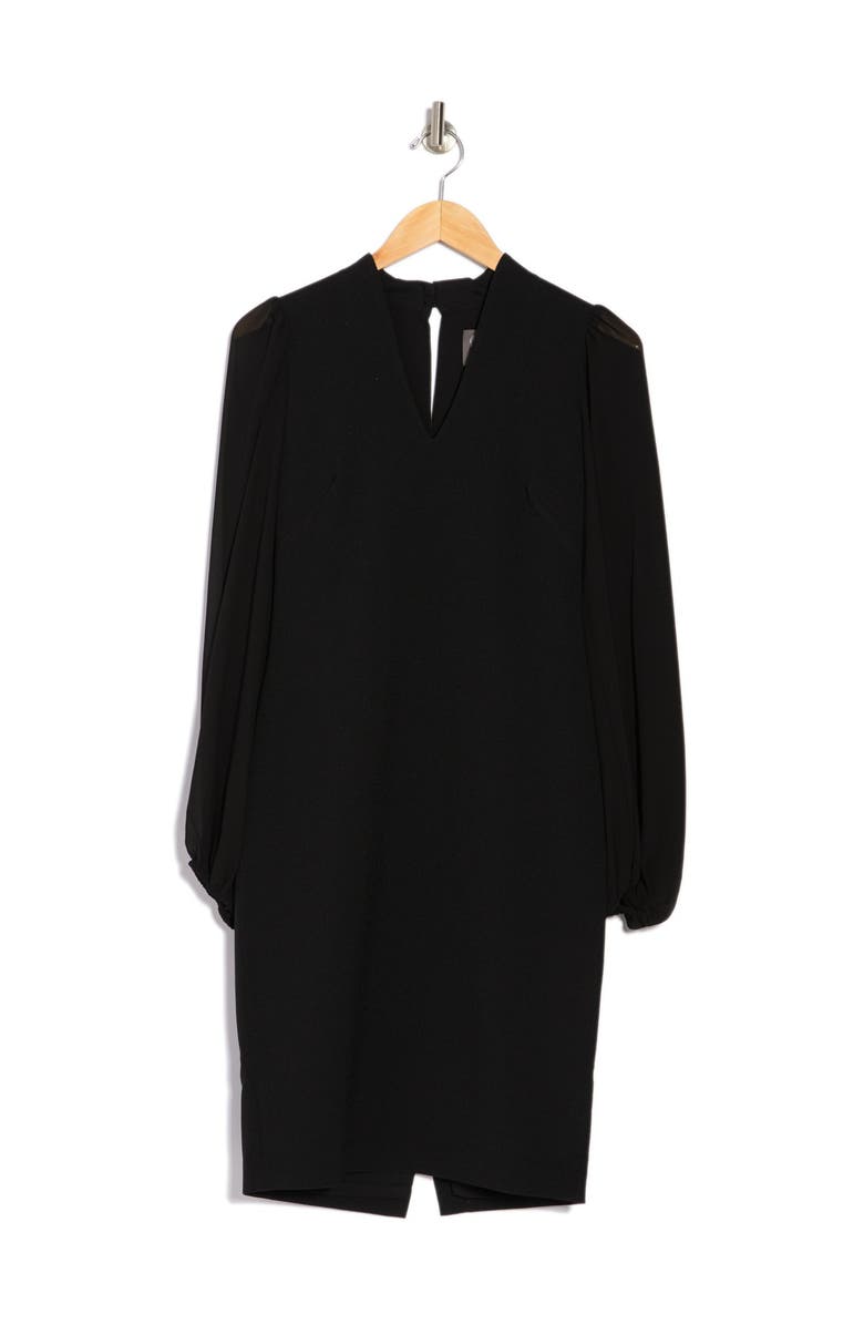 Vince Camuto Chiffon Long Sleeve Crepe Dress, Alternate, color,
