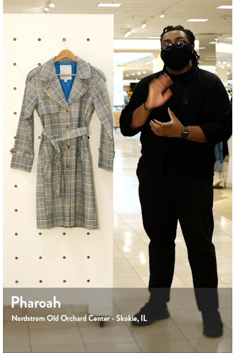 Water Resistant Plaid Trench Coat video