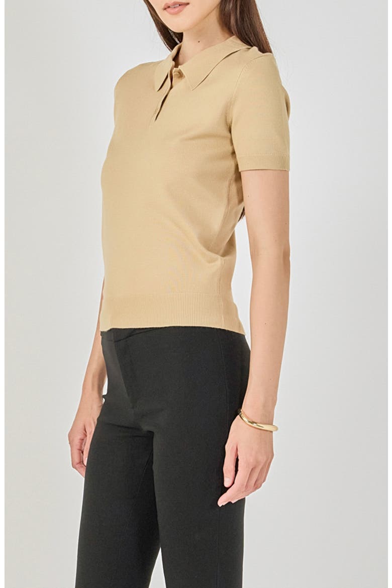 Polo Sweater, Alternate, color, TAN