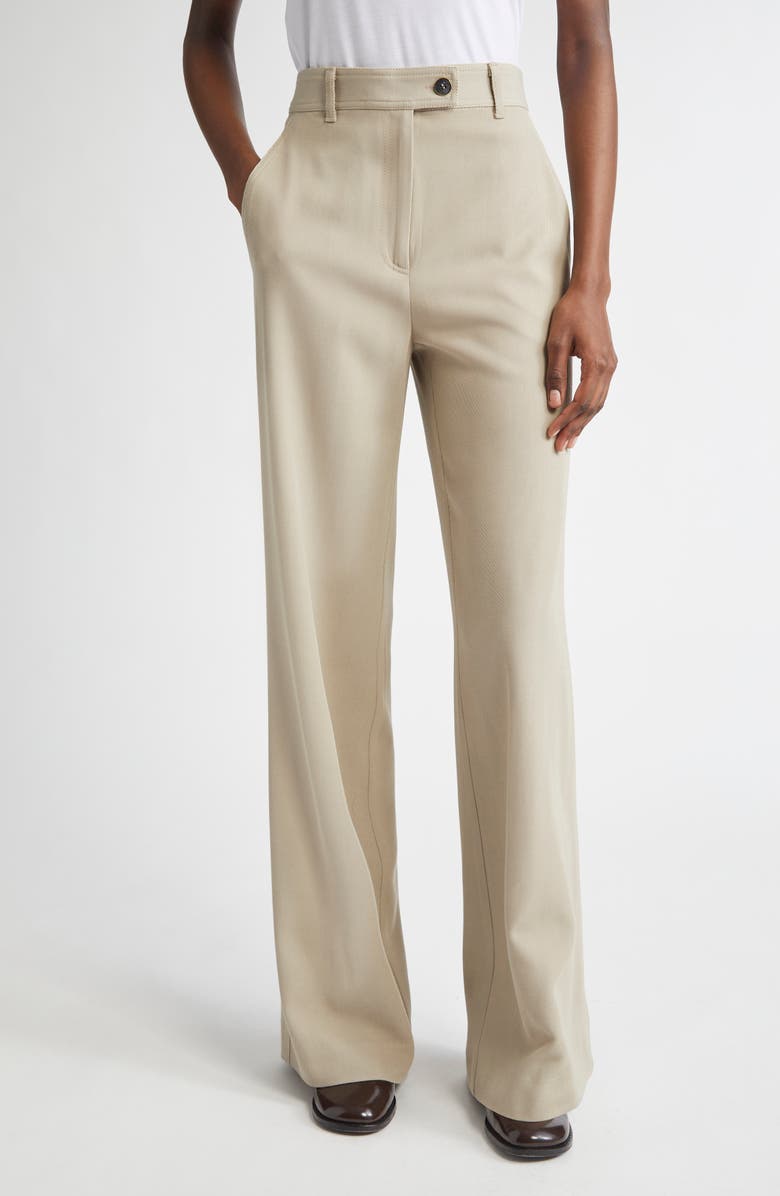 ST. JOHN Stretch Twill Straight Leg Pants, Main, color, Taupe