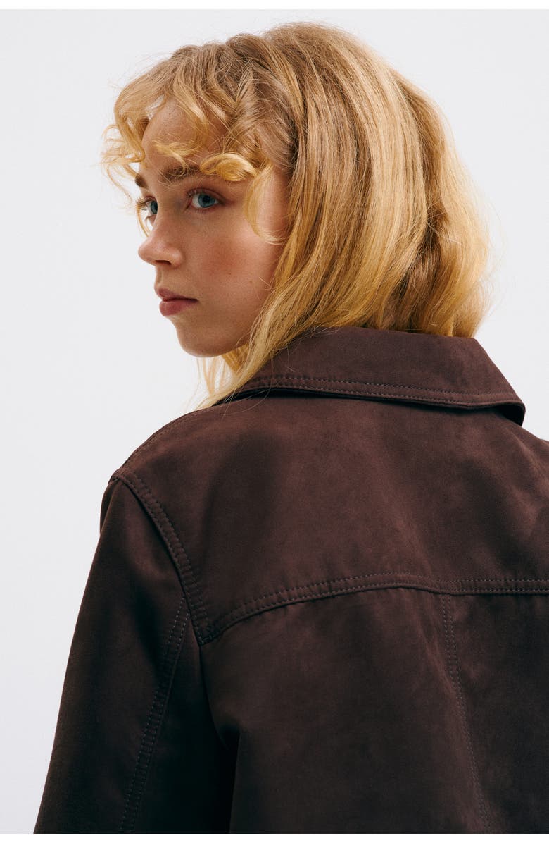 H&M Short Jacket, Alternate, color, Dark Brown