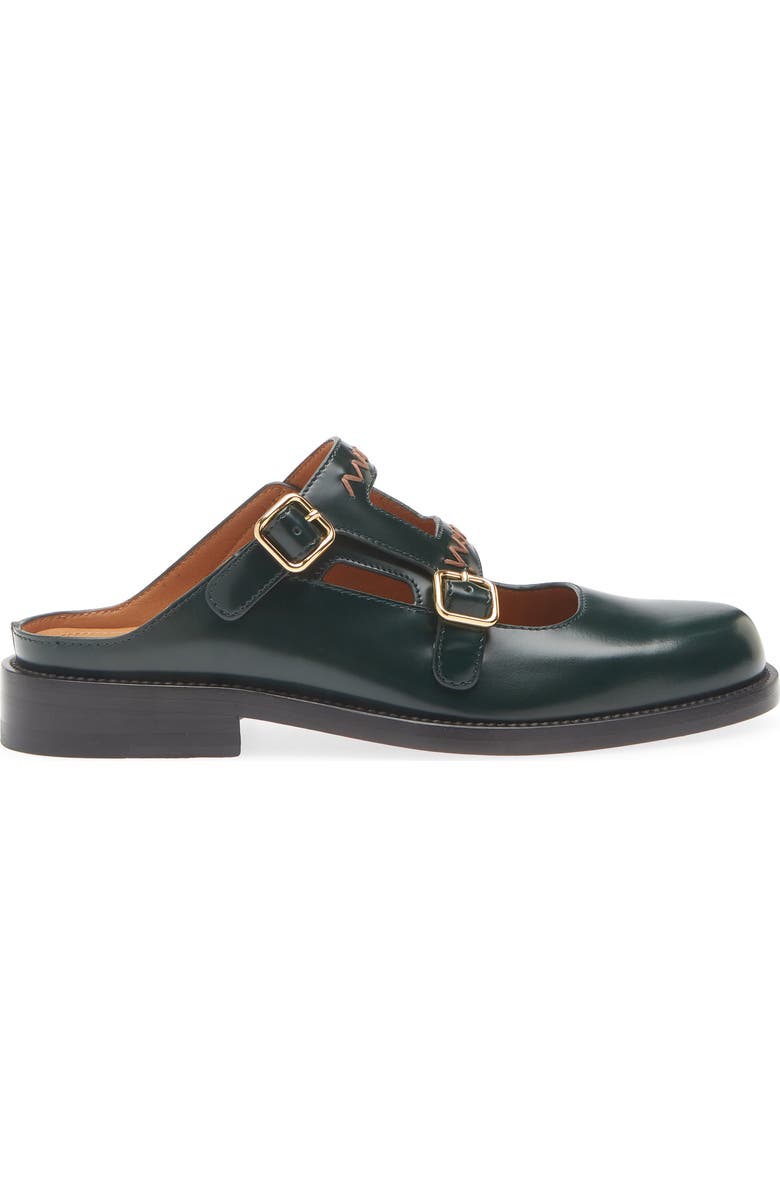 Marni Sabot Double Buckle Mule, Alternate, color, Green