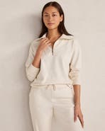 Haven Well Within Botanical-Dyed Organic Cotton Interlock Half-Zip Top