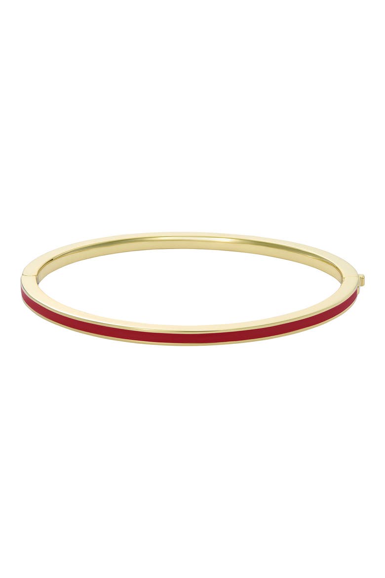 Roley Enamel Bangle, Alternate, color, GOLD TONE RED