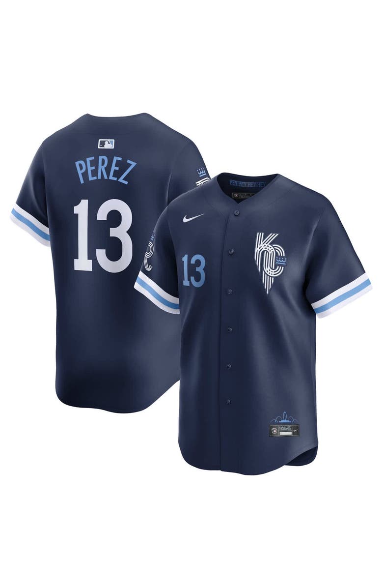 Nike Men's Nike Salvador Perez Navy Kansas City Royals City Connect Limited Jersey, Main, color, Navy