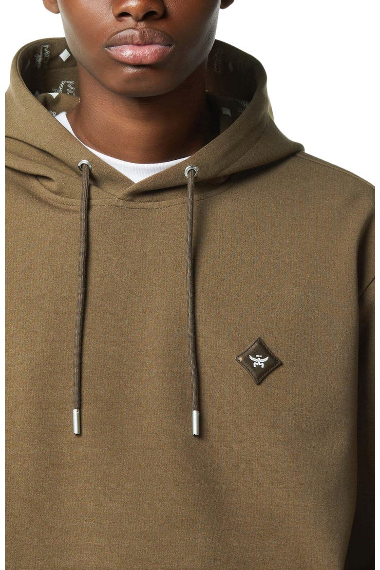 Essential Logo Patch Ponte Hoodie, Alternate, color, Green