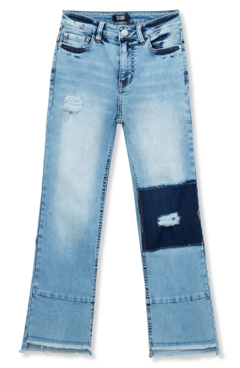 Kids' Ripped Step Hem Flare Jeans (Big Kid)