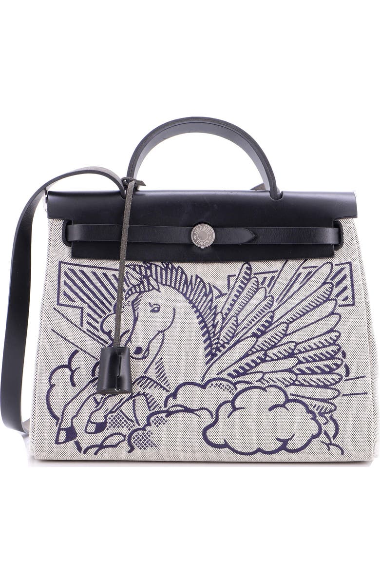 Pre-Owned Hermes Herbag Zip Pegase Pop Toile and Leather 31, Main, color,