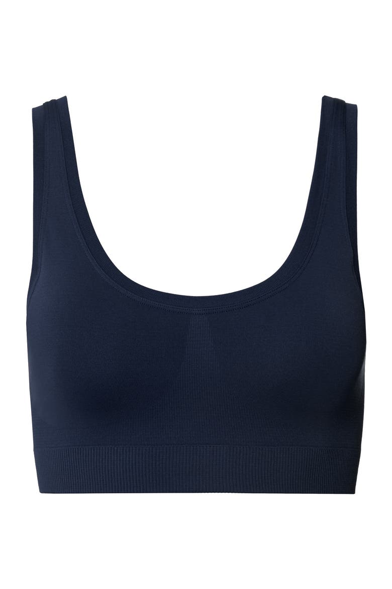 Touch Feeling Crop Top Padded, Main, color, Deep Navy