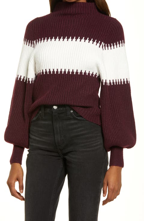 Sophia Colorblock Blouson Sleeve Sweater