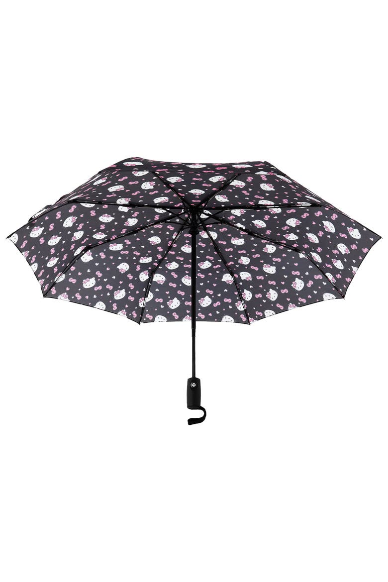 Hearts and Bows All-Over Print Compact Umbrella Officially Licensed Sanrio, Alternate, color, MULTI