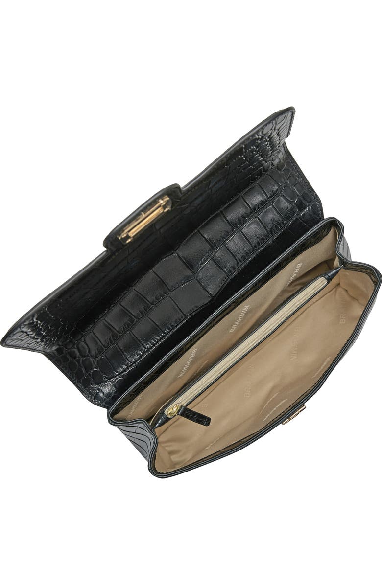 Brahmin Rosalie Croc Embossed Leather Crossbody Bag, Alternate, color,