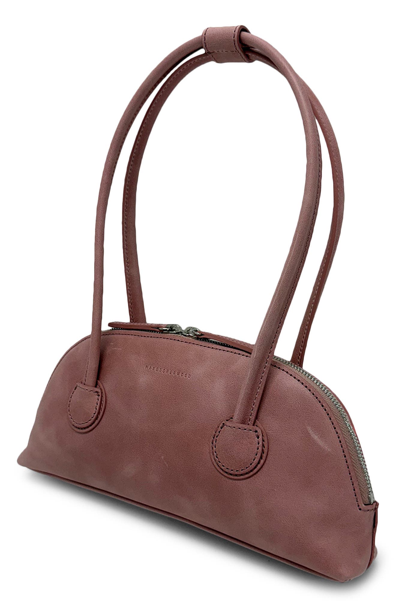 Bessette Leather Shoulder Bag, Alternate, color, TEA ROSE PULL-UP