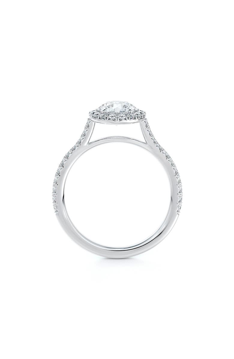De Beers Forevermark Center of My Universe<sup>®</sup> Round Halo Engagement Ring with Diamond Band, Alternate, color, 
