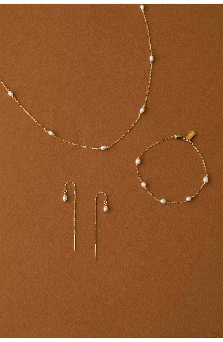 Set & Stones Madeline Pearl Threaders, Alternate, color, Gold