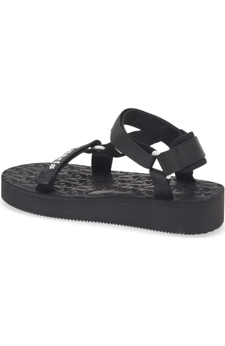 Palm Angels Logo Sandal, Alternate, color, Black/White