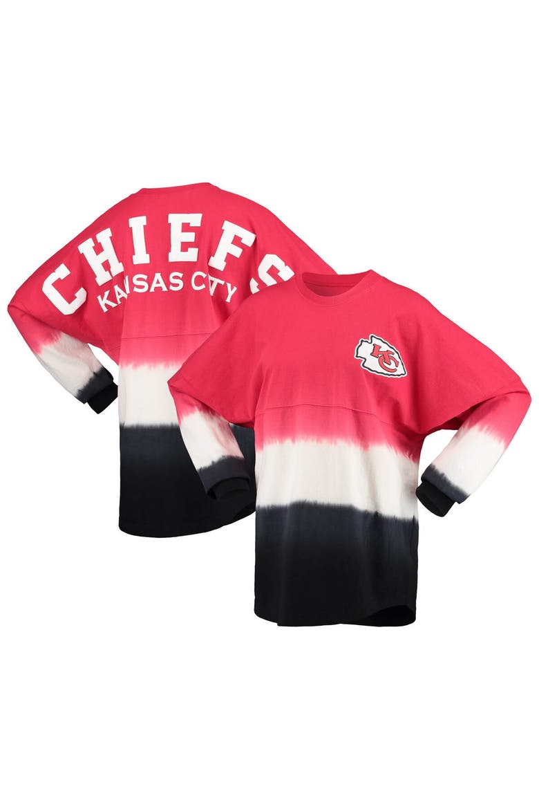 Women's Fanatics Branded Red/White Kansas City Chiefs Ombre Long Sleeve T-Shirt, Main, color, Red